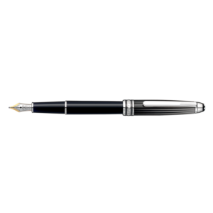 Montblanc Doue Black and White Meisterstück töltőtoll - platinával bevont klipsz, kézzel készített 18K arany tollhegy ródium bevonattal.