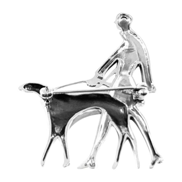 Ezüst bross - Párizs. 925-ös ezüst kitűző, markazitokkal, fekete és piros tűzzománccal az Ari D. Norman Art Deco kollekcióból.