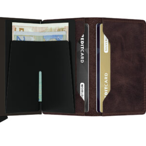 Secrid bankkártyatartó - Miniwallet Vintage Chocolate, 6-os