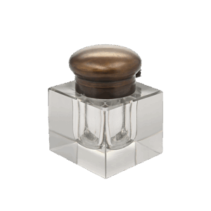 Elegáns ólomkristály tintatartó bronz fedéllel az Authentic Modelstől.