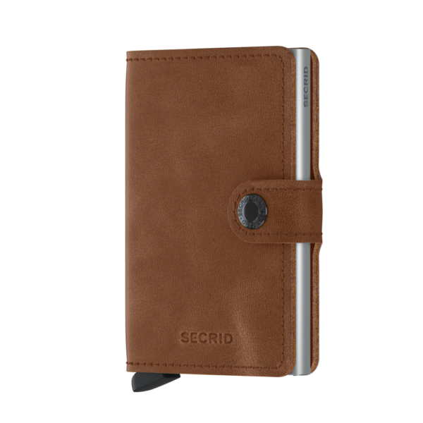 SECRID bankkártyatartó - Miniwallet Vintage Cognac Silver, 6-os