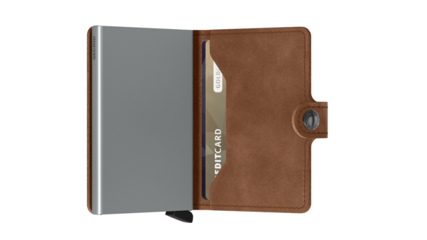 SECRID bankkártyatartó - Miniwallet Vintage Cognac Silver, 6-os