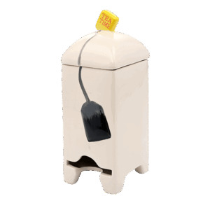 Lábakon álló, porcelán teafilter adagoló, tökéletes kiegészítő minden teakedvelő otthonába.