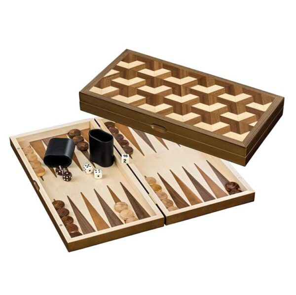 A Backgammon ehgy izgalmas kétszemélyes társasjáték, amely a kockadobás és a korongok logikai mozgatására épít.