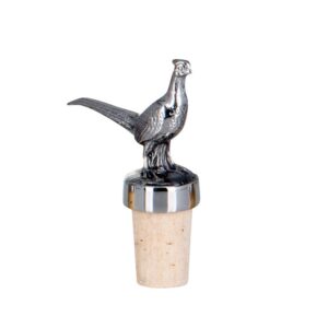 Parafa palackdugó rozsdamentes acélból készült fácánnal a tetején, tökéletes ajándék minden borkedvelőnek.