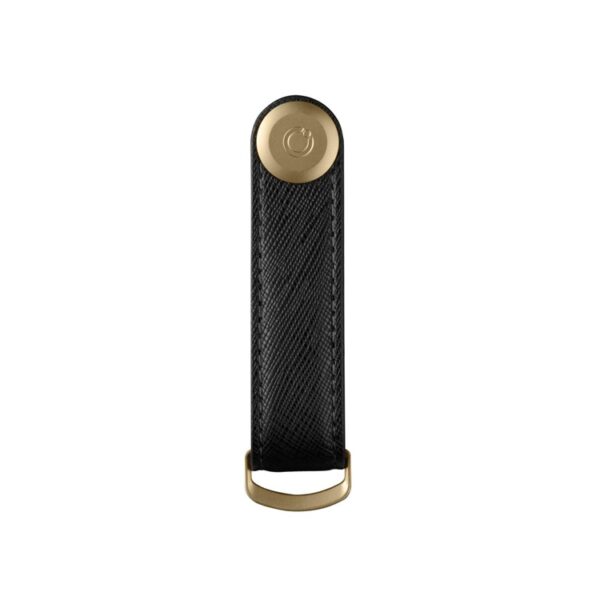 Orbitkey kulcstartó - Liquorice, fekete.Orbitkey márkájú fekete bőr kulcstartó, a kulcsok rendezett tárolására.