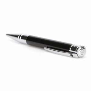 S.T. Dupont márkájú D-Initial fekete króm golyóstoll, lakkozott fekete és króm színű. Resin tolltest. Gyönyörű, modern forma!