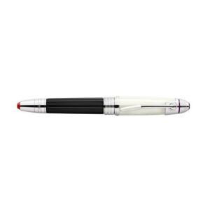 A Montblanc Writers Edition Jimi Hendrix töltőtoll a zenész tiszteletére készült. Kézzel készített Au585 / 14 K ródium bevonatú arany toll speciális kialakítással és lila színű tintaadagolóval.