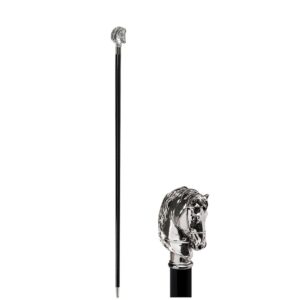 Sétapálca - lófej. A Walking Sticks lófej yéllel ellátott sétabotja egy igazi műalkotás. Márványporból készült, sterling ezüsttel borított markolat. Hossz: 93 cm.