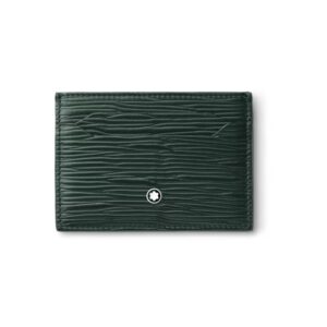 Meisterstück  zöld bankkártyatartó nyomott kéregfa motívumú bőrből.