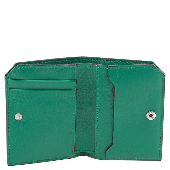 Montblanc Meisterstück mini pénztárca - skót zöld négy hitelkártyafoglalattal, bankjegytartóval és két további zsebbel a kisebb dolgok számára.