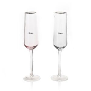 Ez az Art Deco hatású 2 pohárból álló készlet némi csillogást kölcsönöz az otthoni ünnepségek pezsgésének.