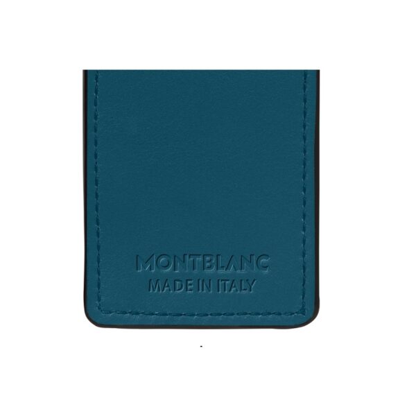 Montblanc Sartorial tolltartó, jacquard béléssel ellátott türkisz zöld borjúbőrből készült.