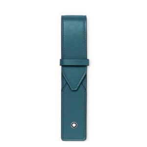 Montblanc Sartorial tolltartó, jacquard béléssel ellátott türkisz zöld borjúbőrből készült.