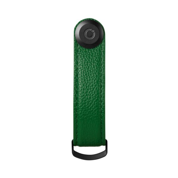 Orbitkey márkájú kék bőr kulcstartó, a kulcsok rendezett tárolására smaragdzöld színű.