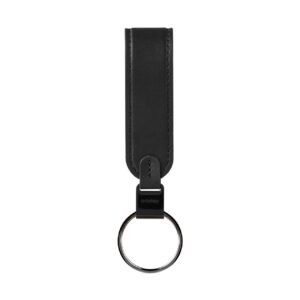 Orbitkey Loop márkájú fekete bőr kulcstartó, a kulcsok rendezett tárolására.