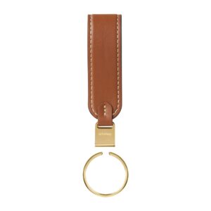 Orbitkey Loop márkájú barna bőr kulcstartó, a kulcsok rendezett tárolására.