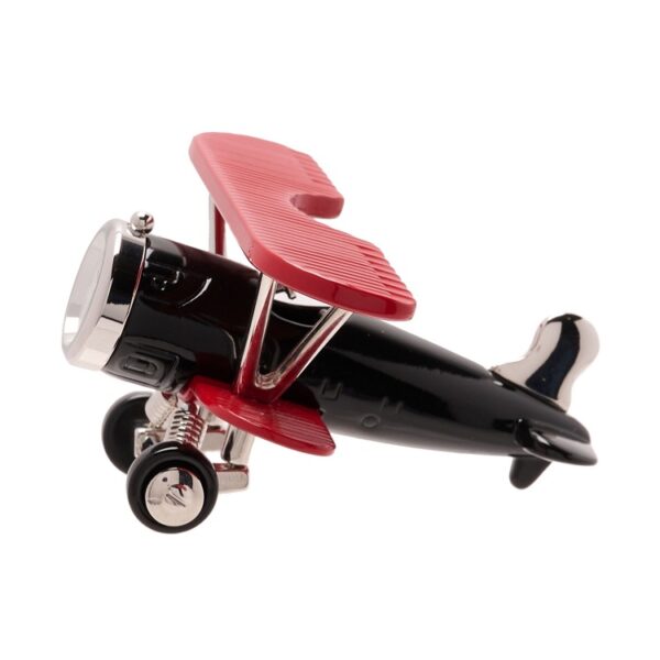 WILLIAM WIDDOP® miniatűr piros-fekete repülőgépes óra.