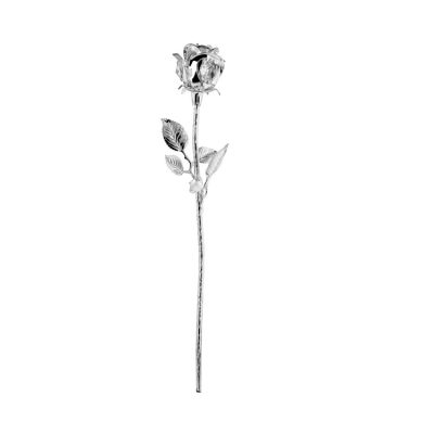 Egy szál ezüstözött rózsa osztrák kristályüveggel, díszdobozban.