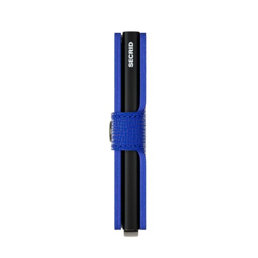 Secrid Miniwallet Crisple Blue-Black fekete színben, lágy tapintású, sima felületű marhabőrből.