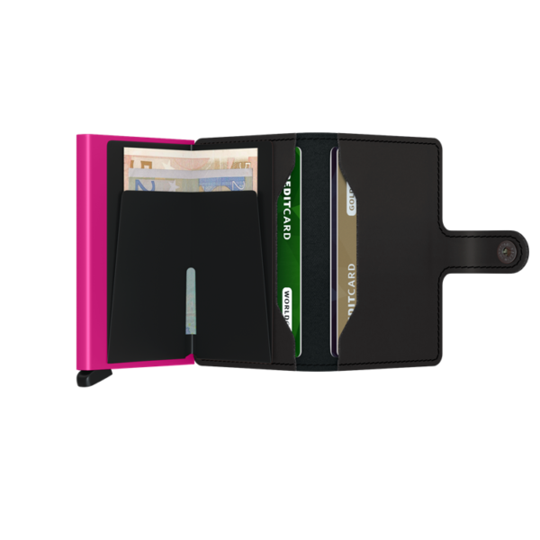 Secrid Miniwallet Black Fuchsia bankkártyatartó.