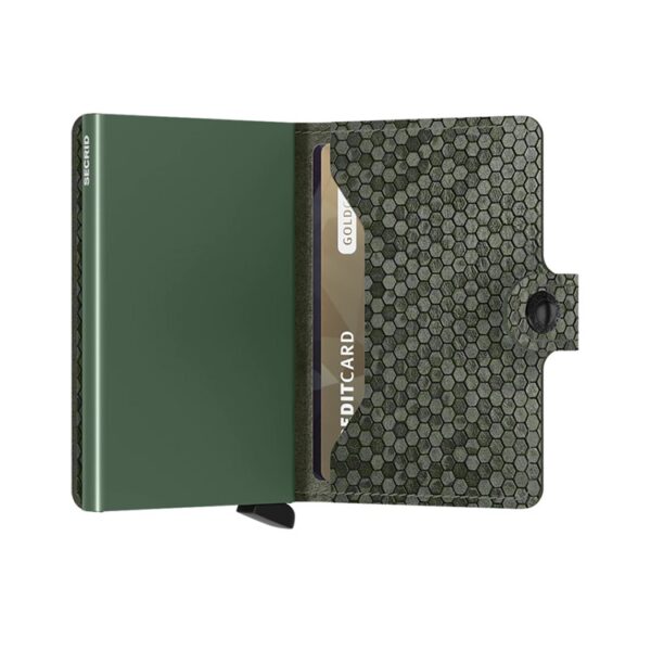 Secrid Miniwallet Hexagon Green bankkártyatartó.