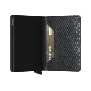 Secrid bankkártyatartó - Slimwallet Hexagon Black, 6-os