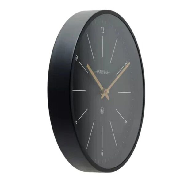  Interval fém falióra fekete színben, egy elegáns és modern időmérő óra, amely ötvözi a funkcionalitást a modern dizájnnal.