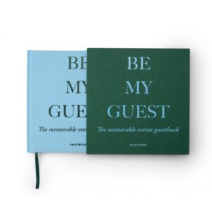 PRINTWORKS vendégkönyv, zöld-kék, 100 oldalt tartalmaz.