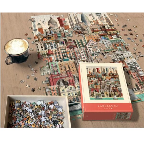 Ebben a puzzle kirakós játékban Barcelona ezer darabra lett feldarabolva. Már csak neked kell összeraknod.