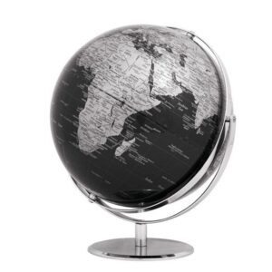 Jurij földgömb - fekete, ezüst