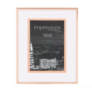 Képkeret - rozé arany, 10x15. Aranyozott, téglalap alakú képkeret.