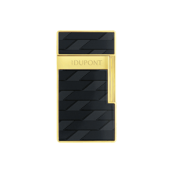 S.T. Dupont öngyújtó Biggy Monogram 1872 - fekete,arany. Fekete és arany színű szivaröngyújtó St Dupont felirattal díszítve. 