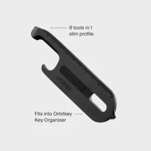Orbitkey kulcstartó-kiegészítő - Multi-tool ezüst. A multitool eszköz új verziójának kilenc különböző funkciója lesz.