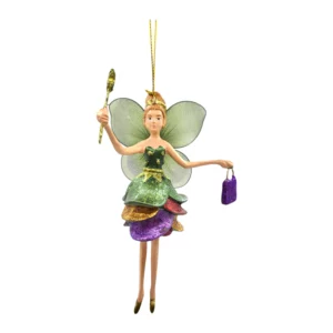Virágoslány dísz - színes. Ez a bájos virágoslány dísz igazi ékszere lehet otthonának vagy karácsonyfájának.