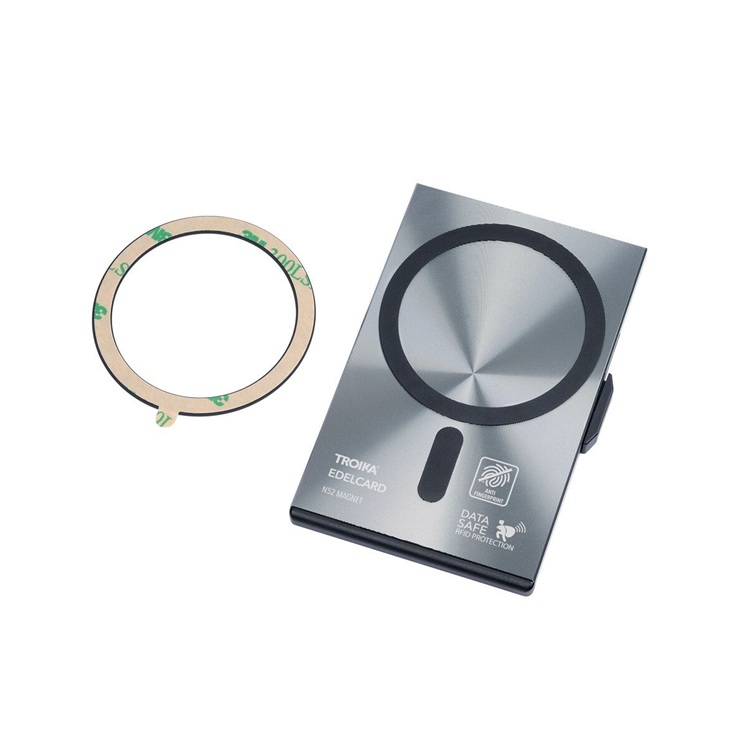 Kártyatartó „EDELCARD”. Kártyatartóként lehet használni, legfeljebb 3 kártya (pl. személyi igazolvány, jogosítvány, bankkártya) fér el benne — tehát nem egy nagy pénztárca, hanem minimalista megoldás.