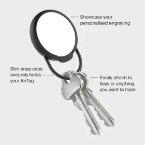Orbitkey AirTag kulcstartó. Orbitkey Slim Case for AirTag vékony tok, amely kulcstartóként is funkcionál az Apple AirTag-hez.