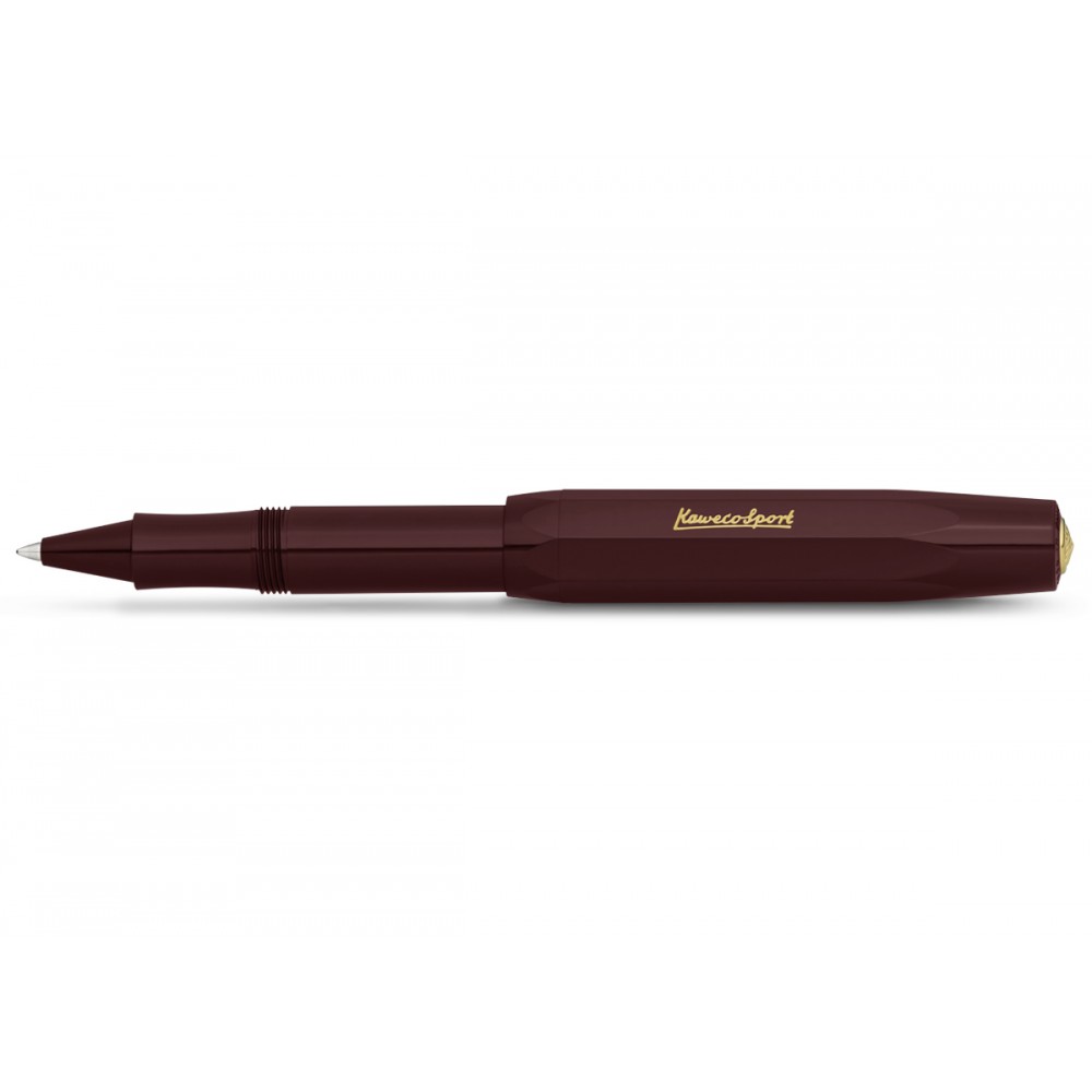 KAWECO CLASSIC SPORT gél rollertoll, 0.7mm fine, bordeaux. A Kaweco Classic Sport széria a márka leghíresebb, 1930-as évekből származó, nyolcszögletű dizájnját hozza el egy modern és rendkívül sima gél rollertoll kivitelben.