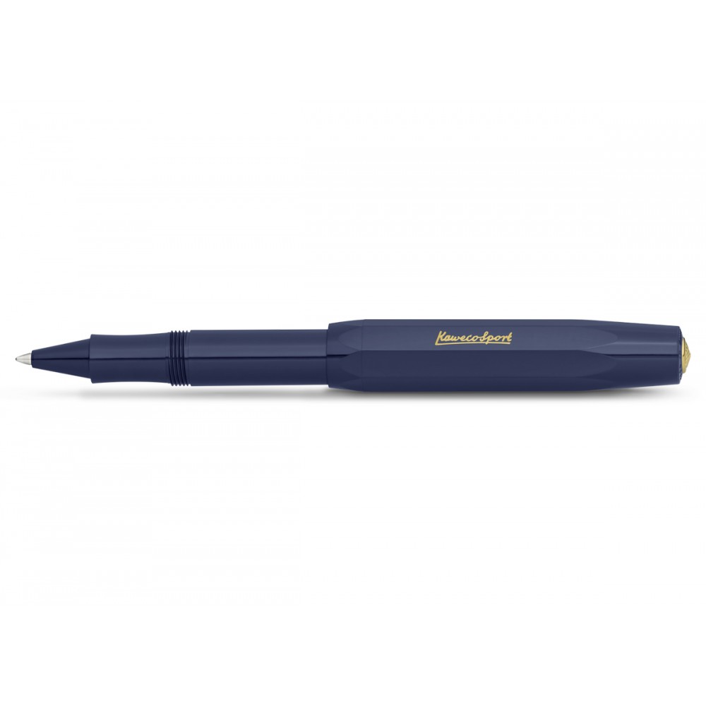 KAWECO CLASSIC SPORT gél rollertoll, 0.7mm fine, navy. A Kaweco Classic Sport széria a márka leghíresebb, 1930-as évekből származó, nyolcszögletű dizájnját hozza el egy modern és rendkívül sima gél rollertoll kivitelben.