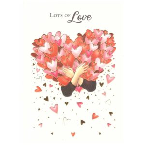 Képeslap - Lots of Love. Lepd meg kedvesedet, családtagodat vagy barátodat ezzel az elbűvölő, szívmelengető képeslappal, amely a szeretet és az ölelés erejét közvetíti.