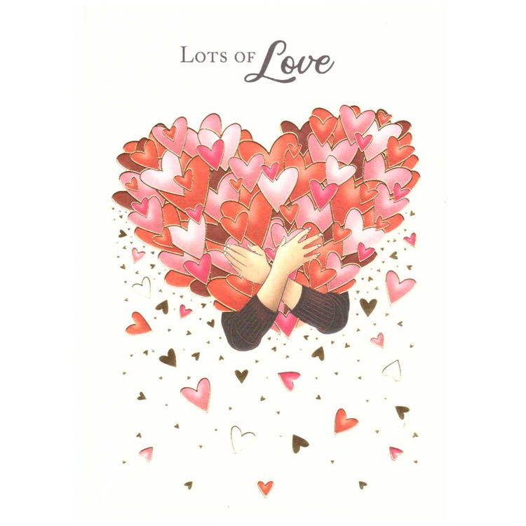 Képeslap - Lots of Love. Lepd meg kedvesedet, családtagodat vagy barátodat ezzel az elbűvölő, szívmelengető képeslappal, amely a szeretet és az ölelés erejét közvetíti.