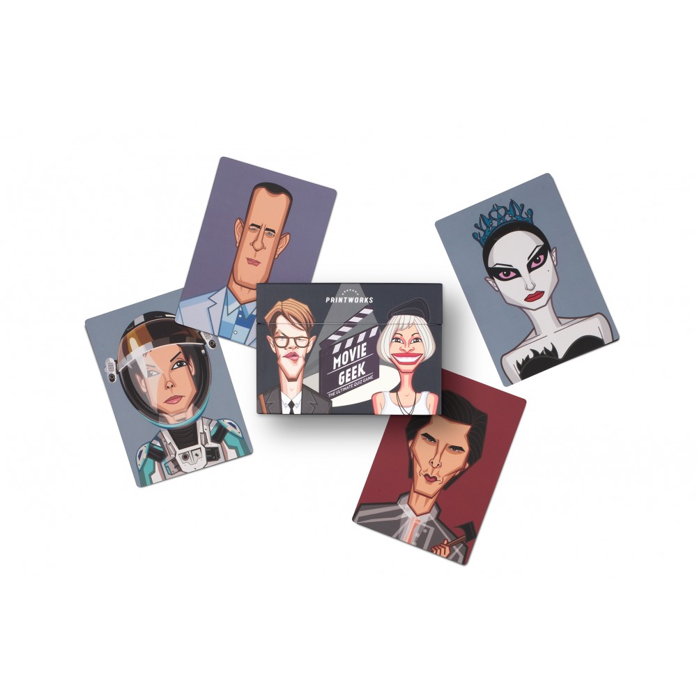 PRINTWORKS Trivia game - Movie geek. A PRINTWORKS Trivia game - Movie geek egy prémium minőségű filmes kvízjáték.