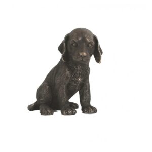 Szobor - Kutyus. Bronz színű műgyanta szobor, minden részletében kézzel kidolgozva.