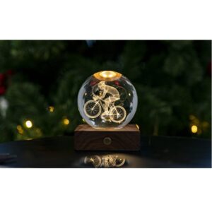 Kristálylámpa - Kerékpáros. Varázsoljon különleges hangulatot otthonába az Amber Crystal Light kristálylámpával.