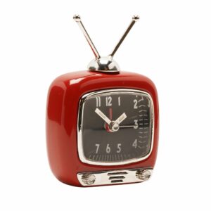 Asztali óra - Miniatűr Retró TV. Ez a hihetetlenül bájos, zsebméretű asztali óra egy klasszikus, 60-as, 70-es évekbeli retró televíziót formáz.