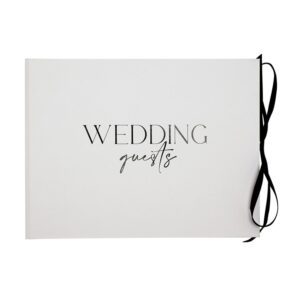Vendégkönyv - esküvőre. A könyv gerincén egy gyönyörű, csillogó arany folyóírással a „Happily ever after” (Boldogan, míg meg nem halnak) felirat olvasható.