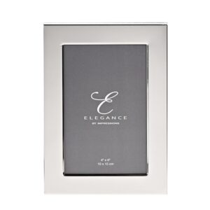 Képkeret Elegance - 10x15.  Egy rendkívül elegáns, széles szegélyű képkeret, amely ragyogó, tükörfényes ezüstözött  bevonatot kapott.