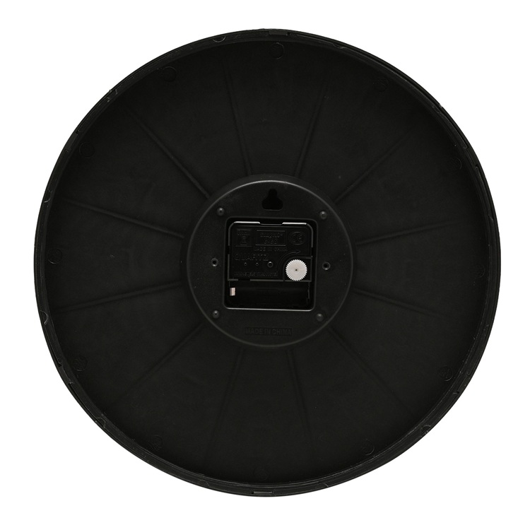 Falióra - fehér, fekete, 30 cm. Az óra tiszta, fehér számlappal és vékony, fekete kerettel rendelkezik.