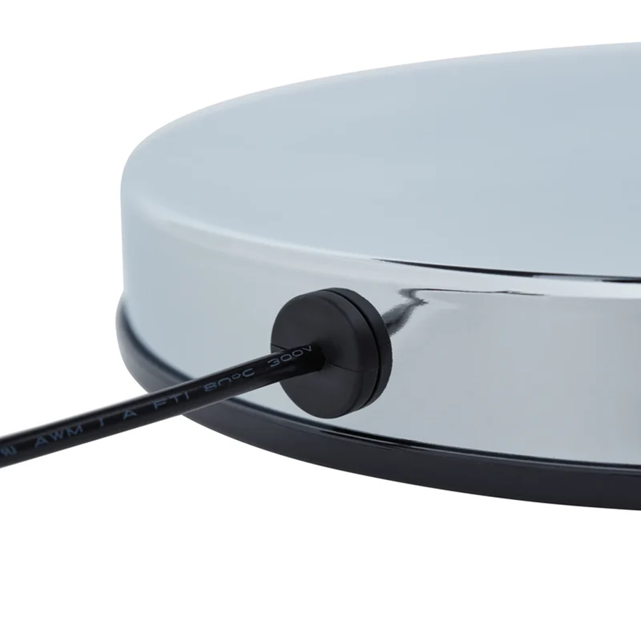 Földgömb Terra Light- világítós fekete, ezüst. Világító földgömb, teljes magassága 32 cm, forgatható, stabil krómozott fém talppal.